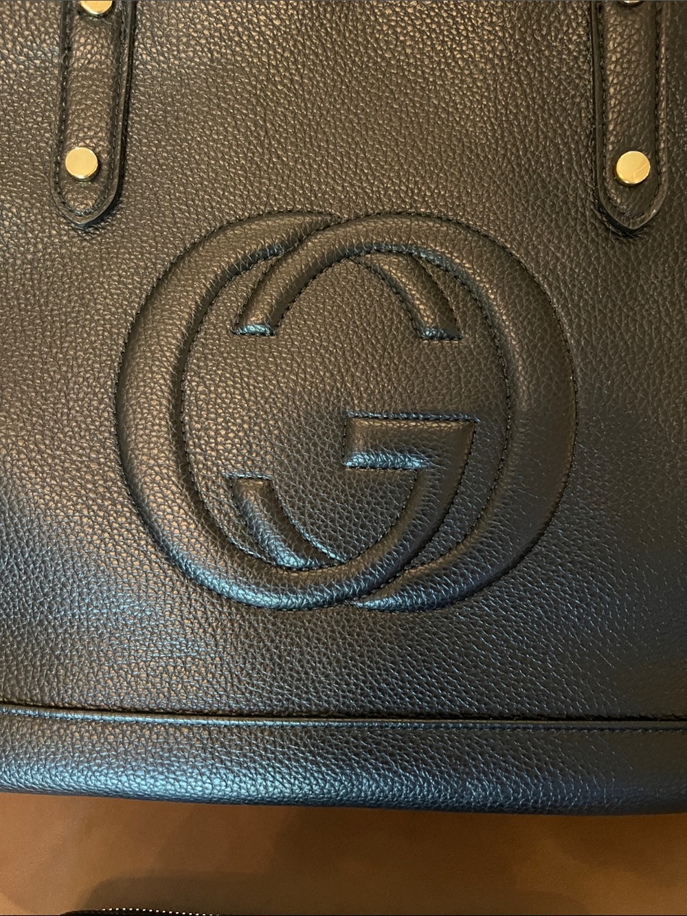 Gucci Black Leather Tote with Matching Wristlet - Picture 3 of 12